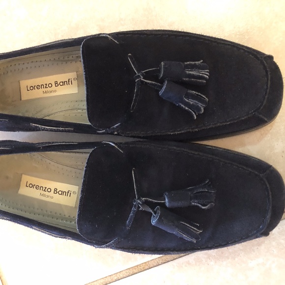 Lorenzo Banfi Suede Tassel Loafers size 10 main image 4